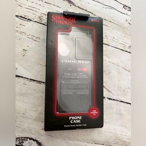 Stranger Things Code Red Black iPhone Case 16